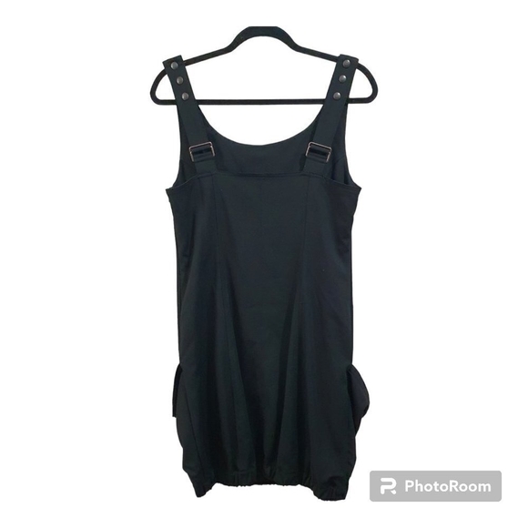 Sarah Pacini Black Dress w Exaggerated Pockets and Elastic Bottom Size 2/Medium - Picture 3 of 11